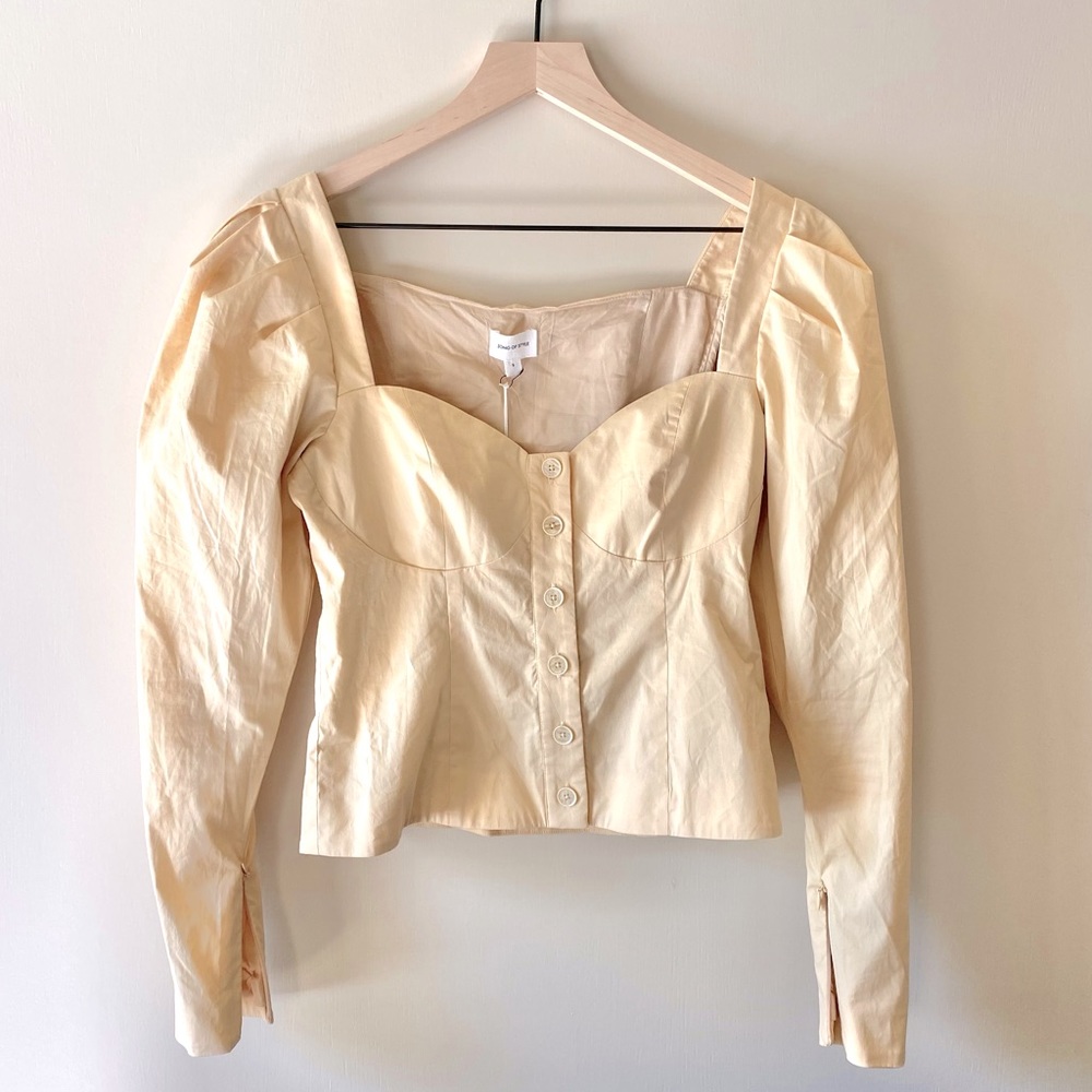 Song of Style Cream Button-Up Top